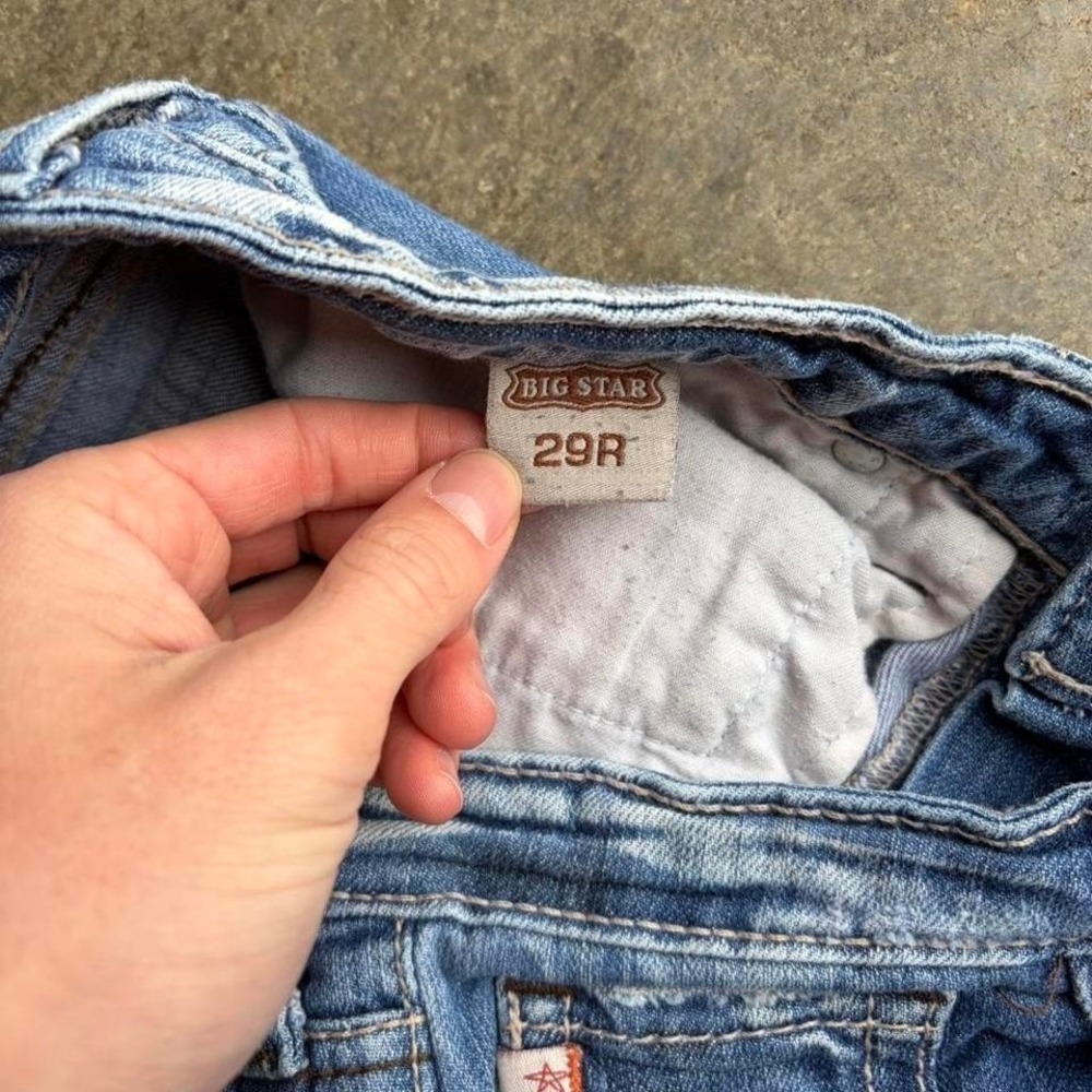 Big Star Bootcut Jeans Womens 29x31 Y2K 2000s Vintage Low Rise Denim Blue Flare - Picture 4 of 6